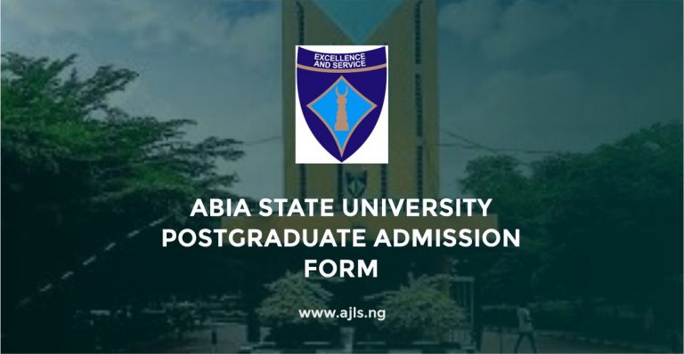 Abia State University Postgraduate Admission Form