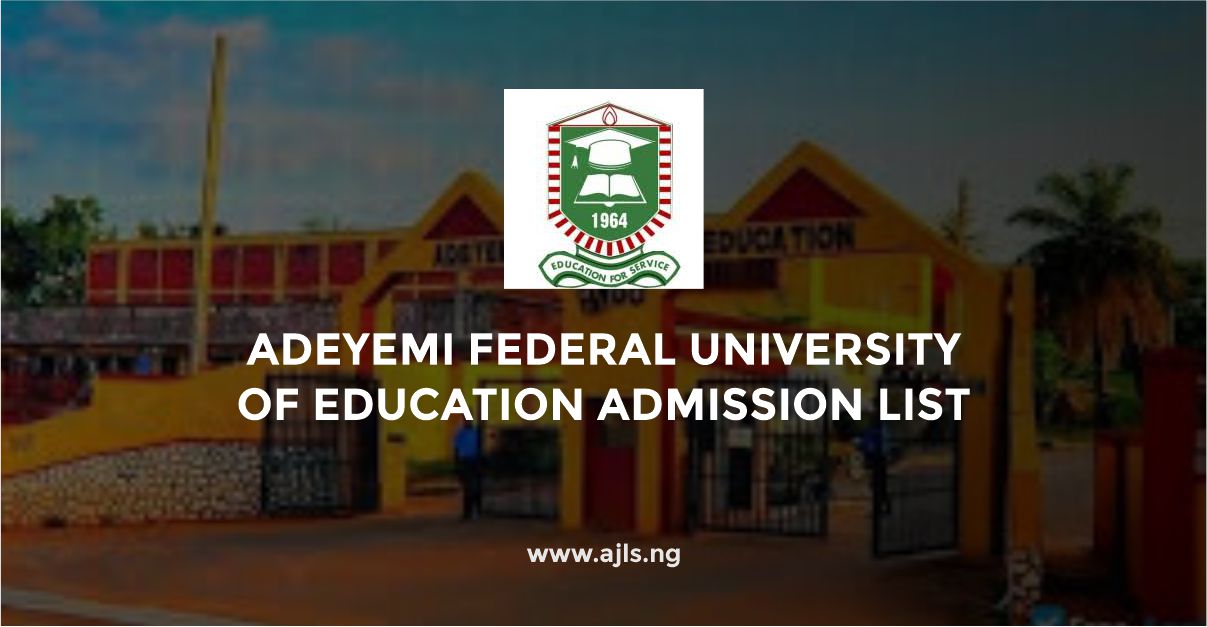 Adeyemi Federal University of Education Admission List