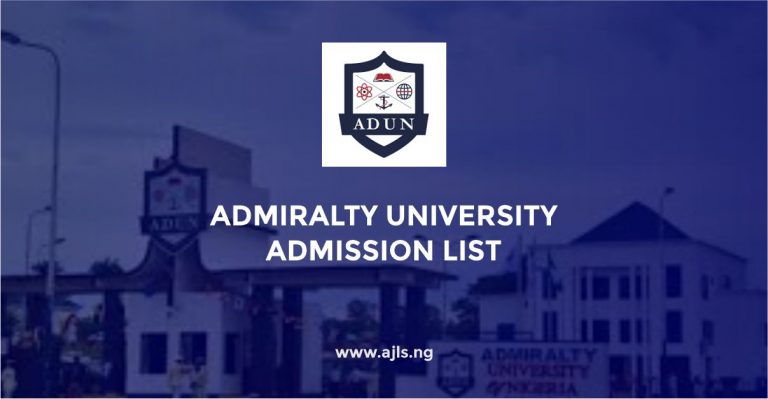 Admiralty University Admission List