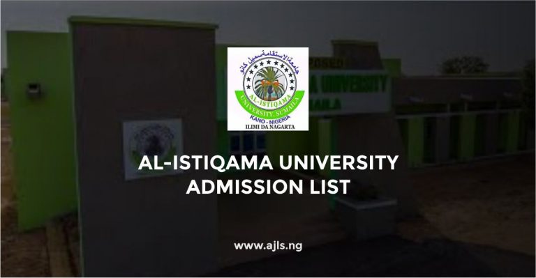 Al-Istiqama University Admission List