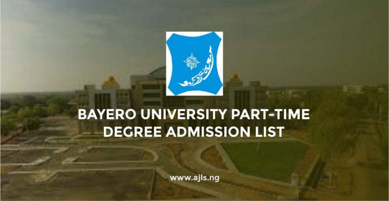 Bayero University Part-Time Admission List
