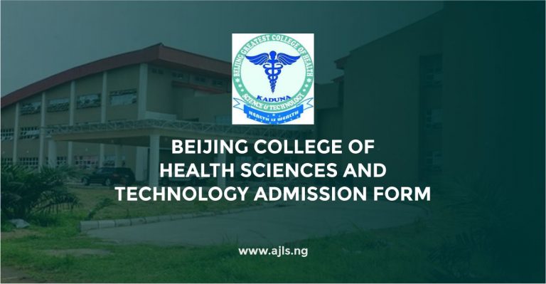 Beijing College of Health Sciences and Technology Admission Form