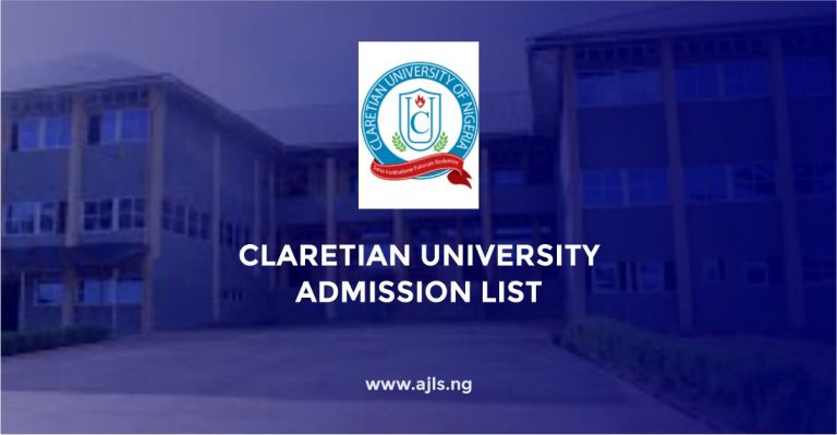 Claretian University Admission List