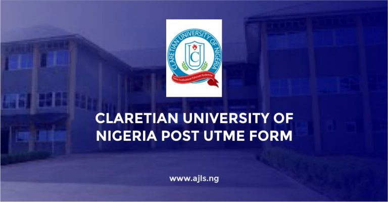Claretian University of Nigeria Post UTME Form