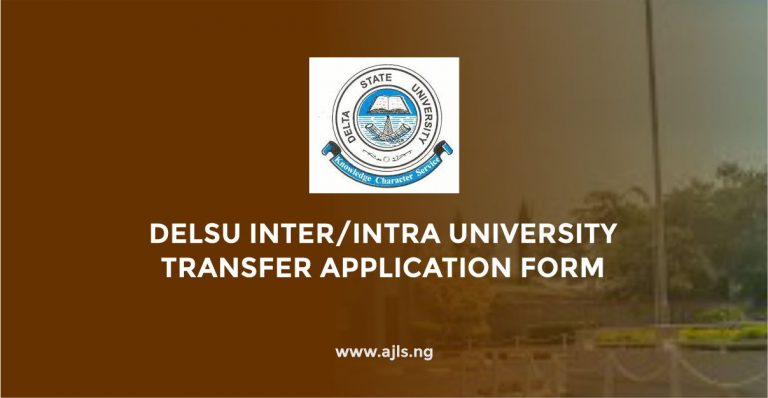 DELSU Inter/Intra University Transfer Application Form