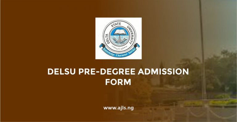 DELSU Pre-Degree Admission Form