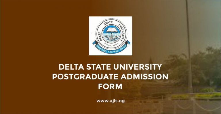 Delta State University Postgraduate Admission Form