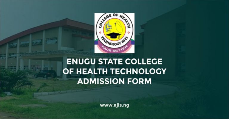 Enugu State College of Health Technology Admission Form