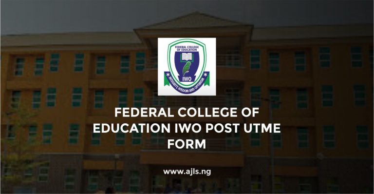 Federal College of Education Iwo Post UTME Form