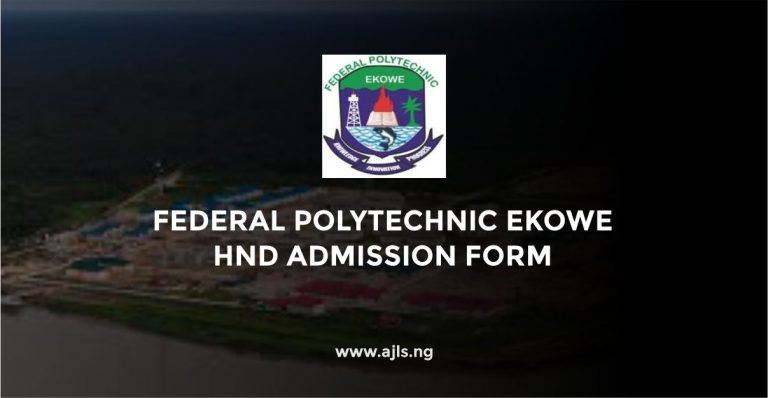 Federal Polytechnic Ekowe HND Admission Form