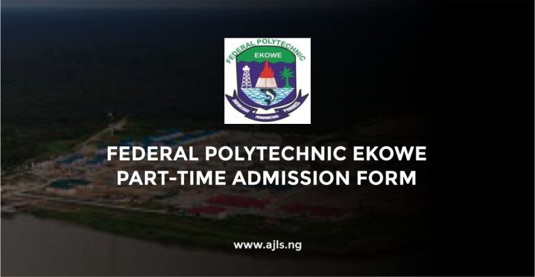 Federal Polytechnic Ekowe Part-Time Admission Form