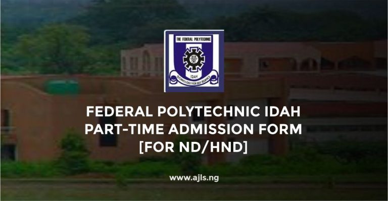 Federal Polytechnic Idah Part-Time Admission Form