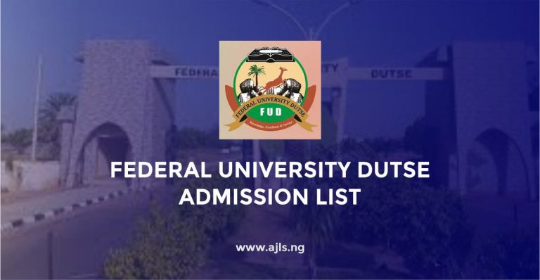 Federal University Dutse Admission List