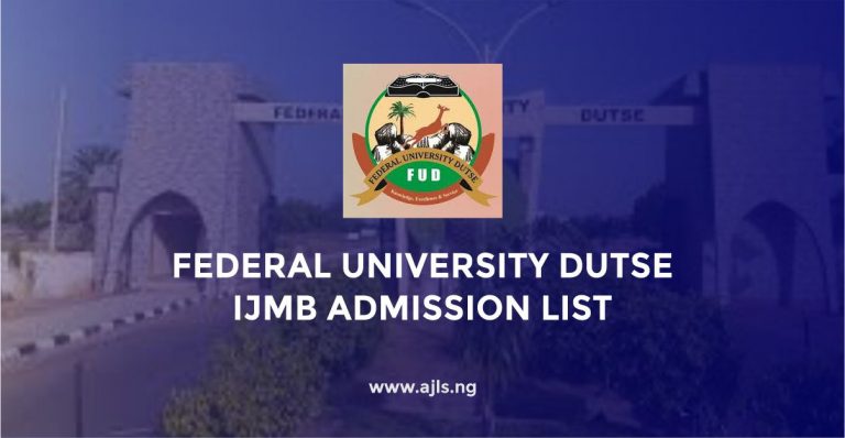 Federal University Dutse IJMB Admission List