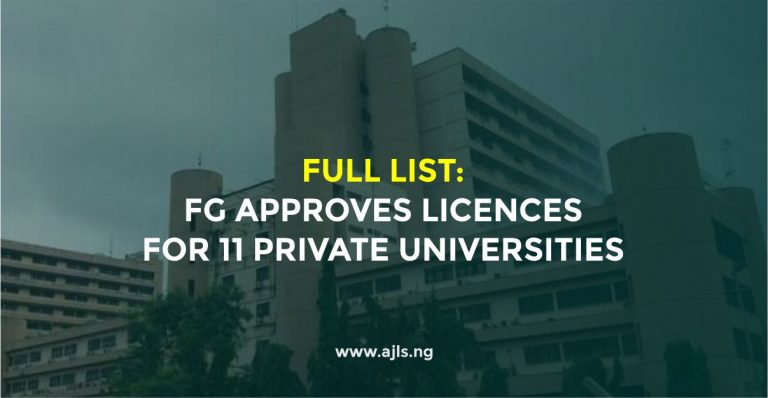 FG Approves Licenses for New Private Universities