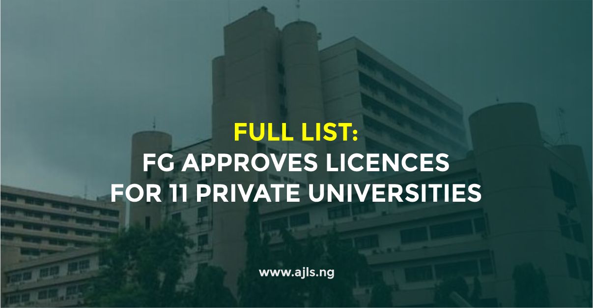FG Approves Licenses for New Private Universities