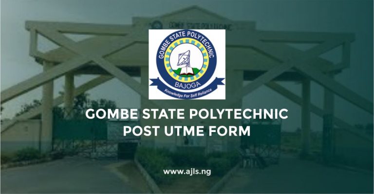 Gombe State Polytechnic Post UTME Form