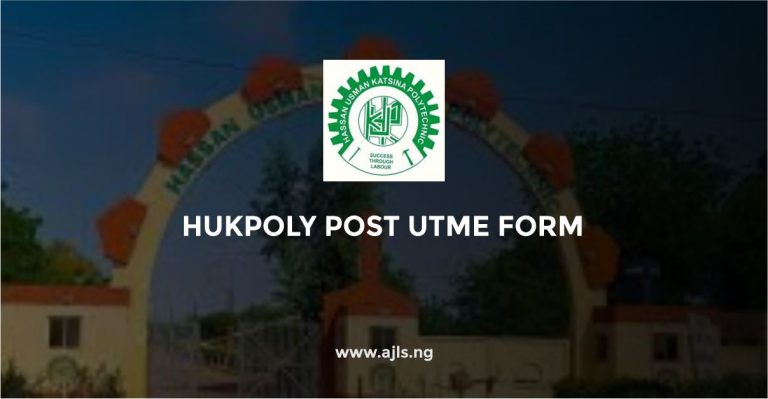 HUKPOLY Post UTME Form