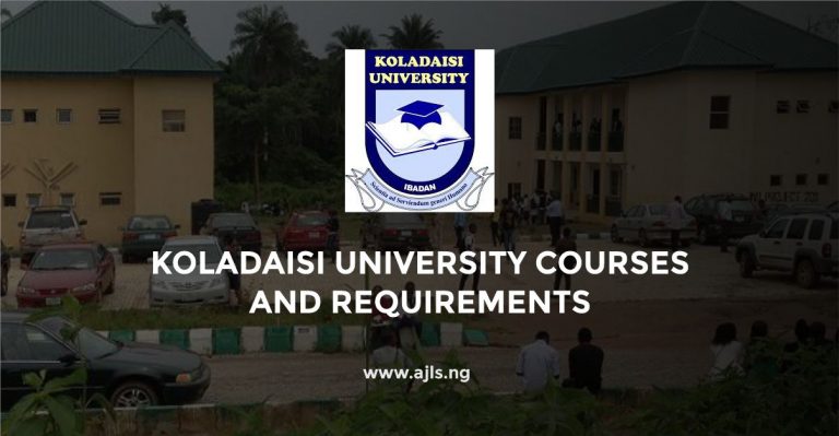 Koladaisi University Courses and Requirements