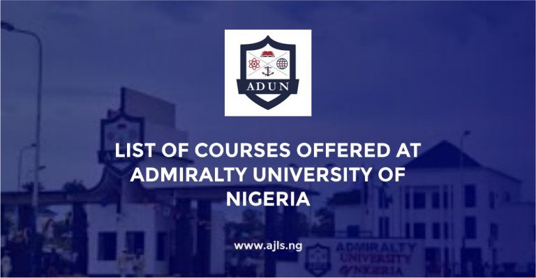 Courses Offered at Admiralty University Of Nigeria