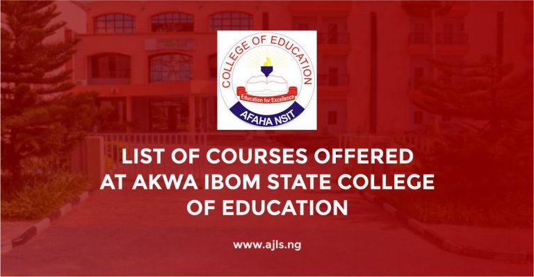 Courses Offered at Akwa Ibom State College of Education
