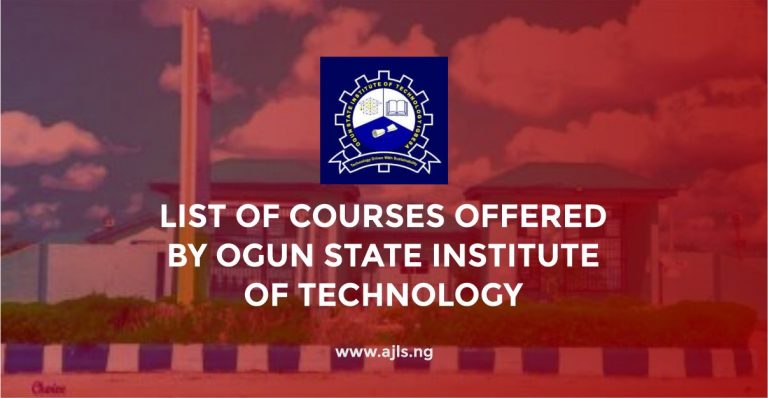 Ogun State Institute of Technology Courses