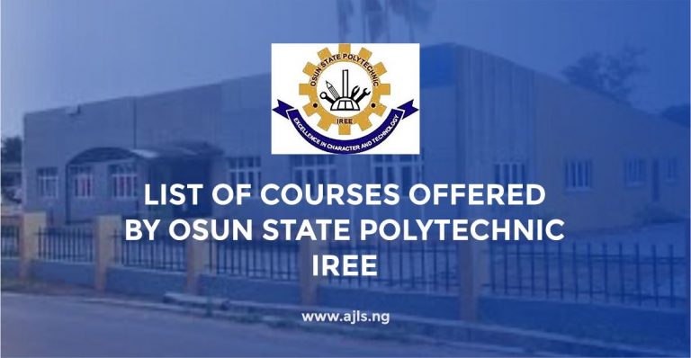 Osun State Polytechnic Courses