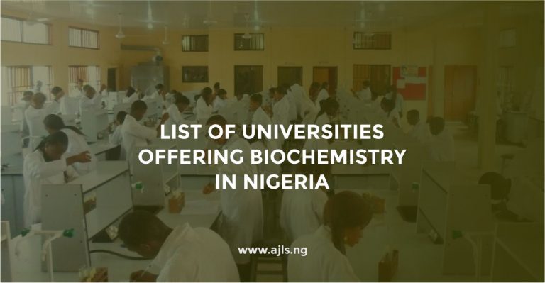 Universities Offering Biochemistry In Nigeria