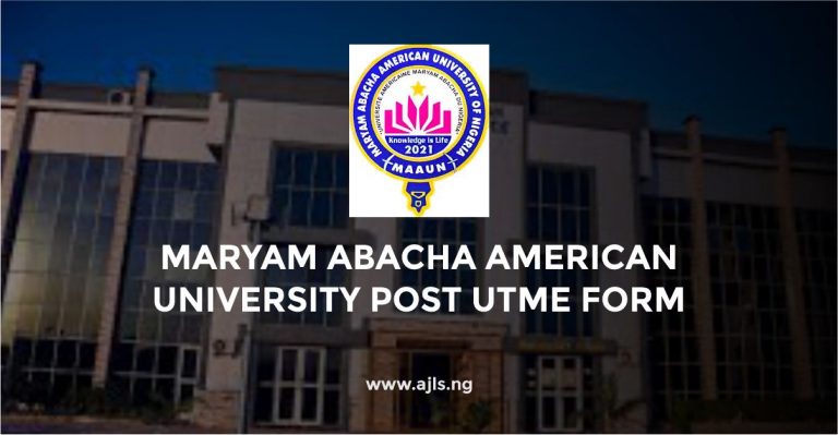 Maryam Abacha American University Post UTME Form