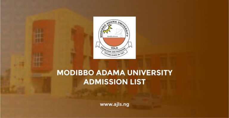 Modibbo Adama University Admission List