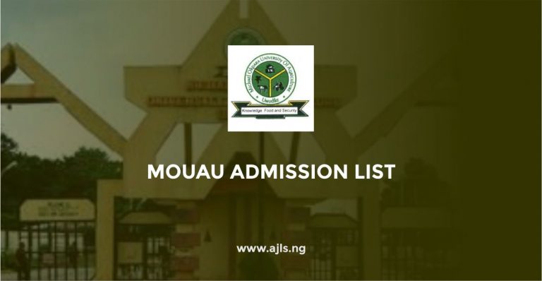 MOUAU Admission List