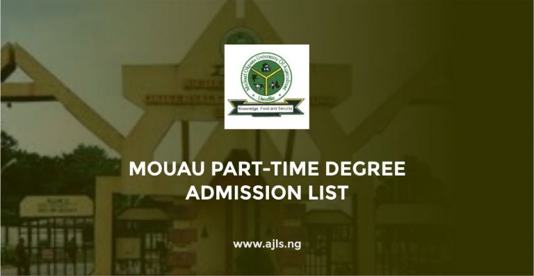 MOUAU Part-Time Degree Admission List