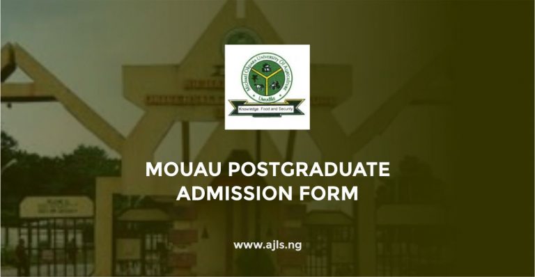 MOUAU Postgraduate Admission Form