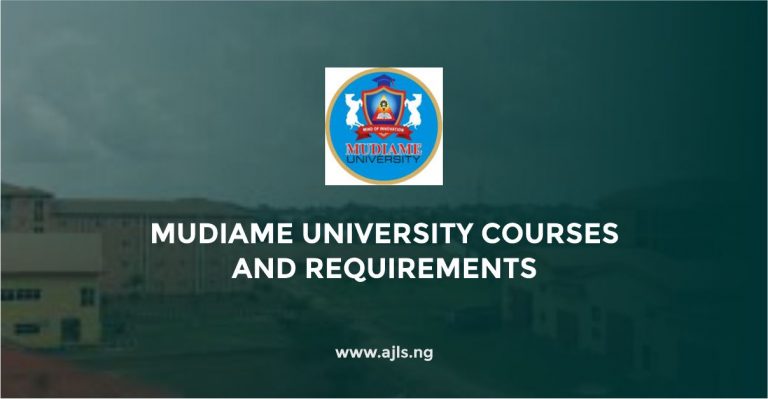 Mudiame University Courses and Requirements