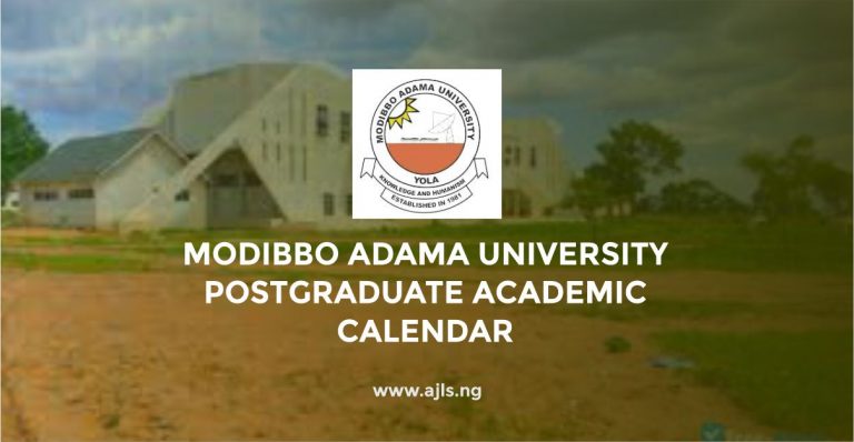 Modibbo Adama University Postgraduate Academic Calendar