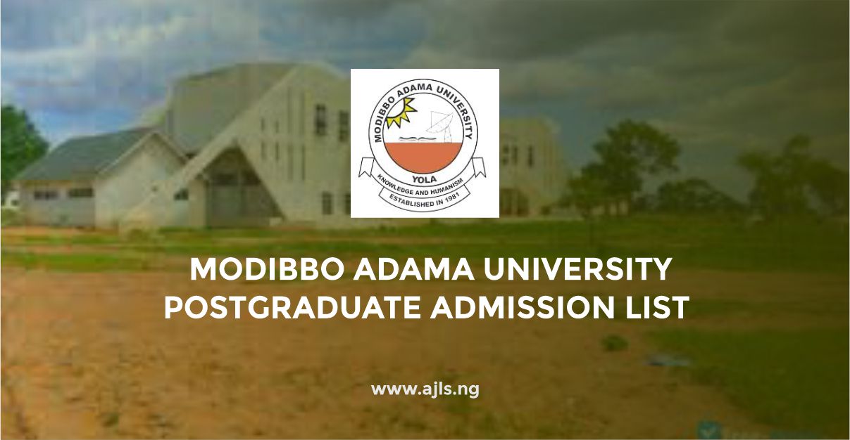 Modibbo Adama University Postgraduate Admission List