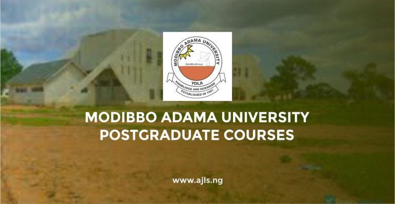 Modibbo Adama University Postgraduate Courses