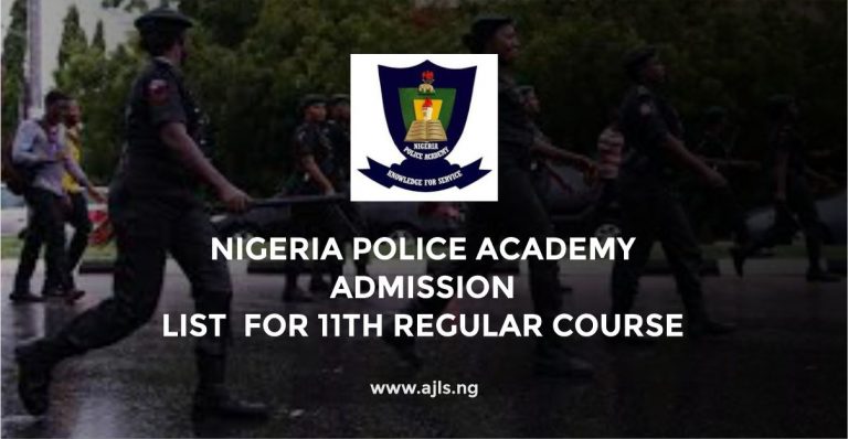 Nigeria Police Academy Admission List
