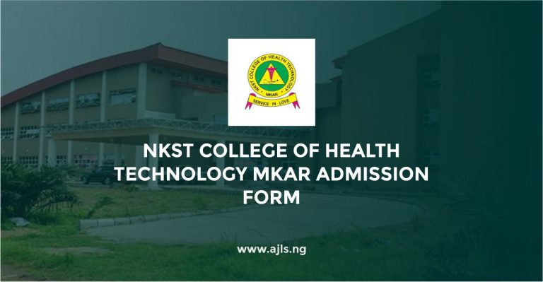 NKST College of Health Technology Mkar Admission Form