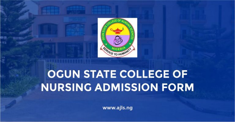 Ogun State College of Nursing Admission Form