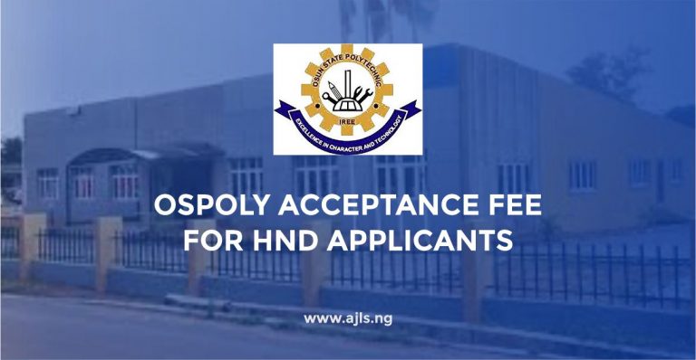OSPOLY Acceptance Fee for HND Applicants