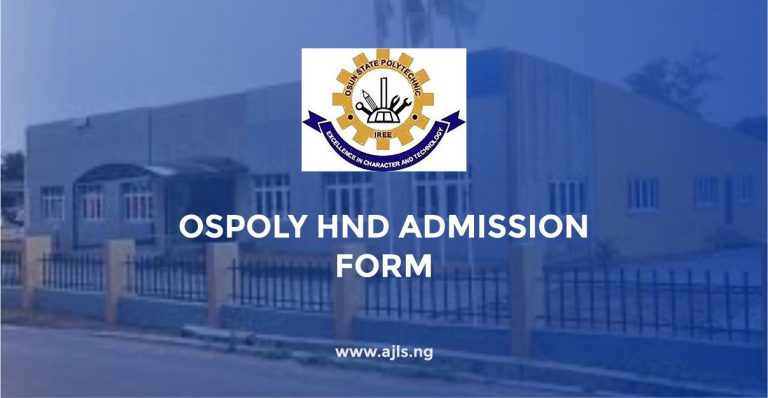 OSPOLY HND Admission Form