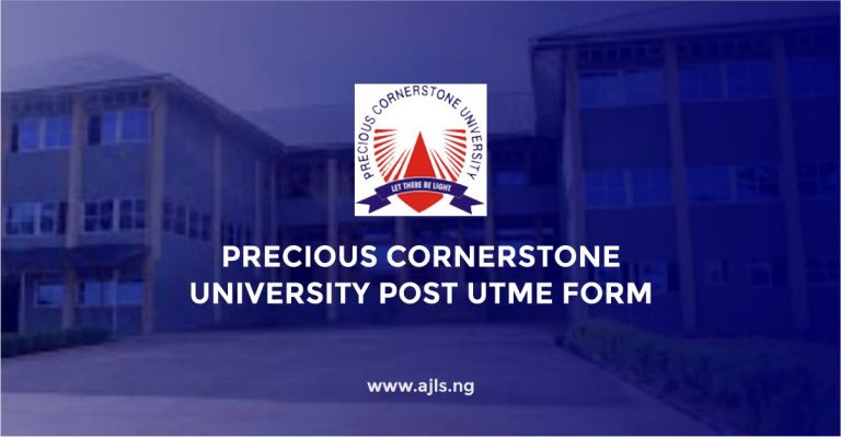 Precious Cornerstone University Post UTME Form