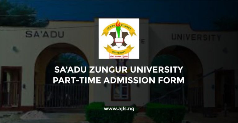 Sa'adu Zungur University Part-Time Admission Form