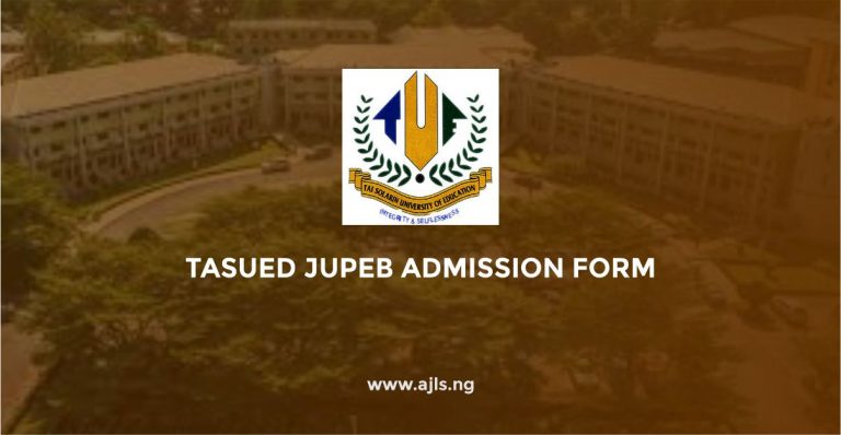 TASUED JUPEB Admission Form