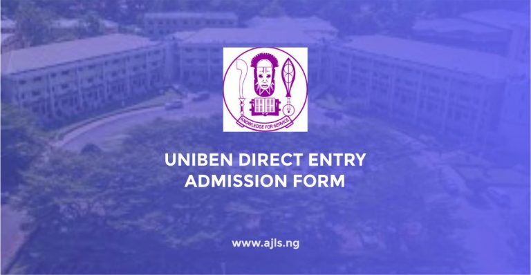 UNIBEN Direct Entry Admission Form