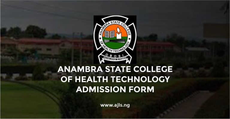Anambra State College Of Health Technology Admission Form