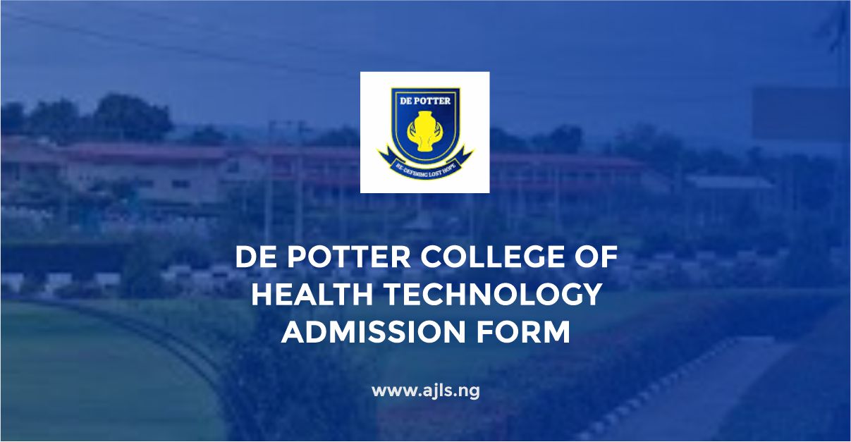 De Potter College of Health Technology Admission Form