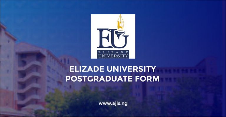 Elizade University Postgraduate Form