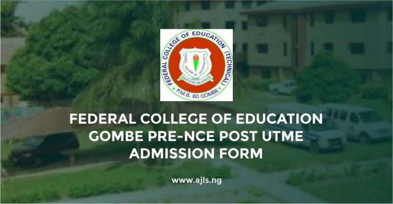 Federal College of Education Gombe Pre-NCE Admission Form